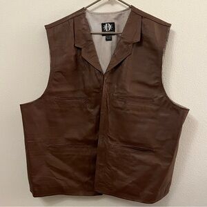 The Bradford Exchange John Wayne Brown Leather and Suede Vest Men’s 3XL